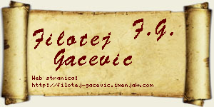 Filotej Gačević vizit kartica